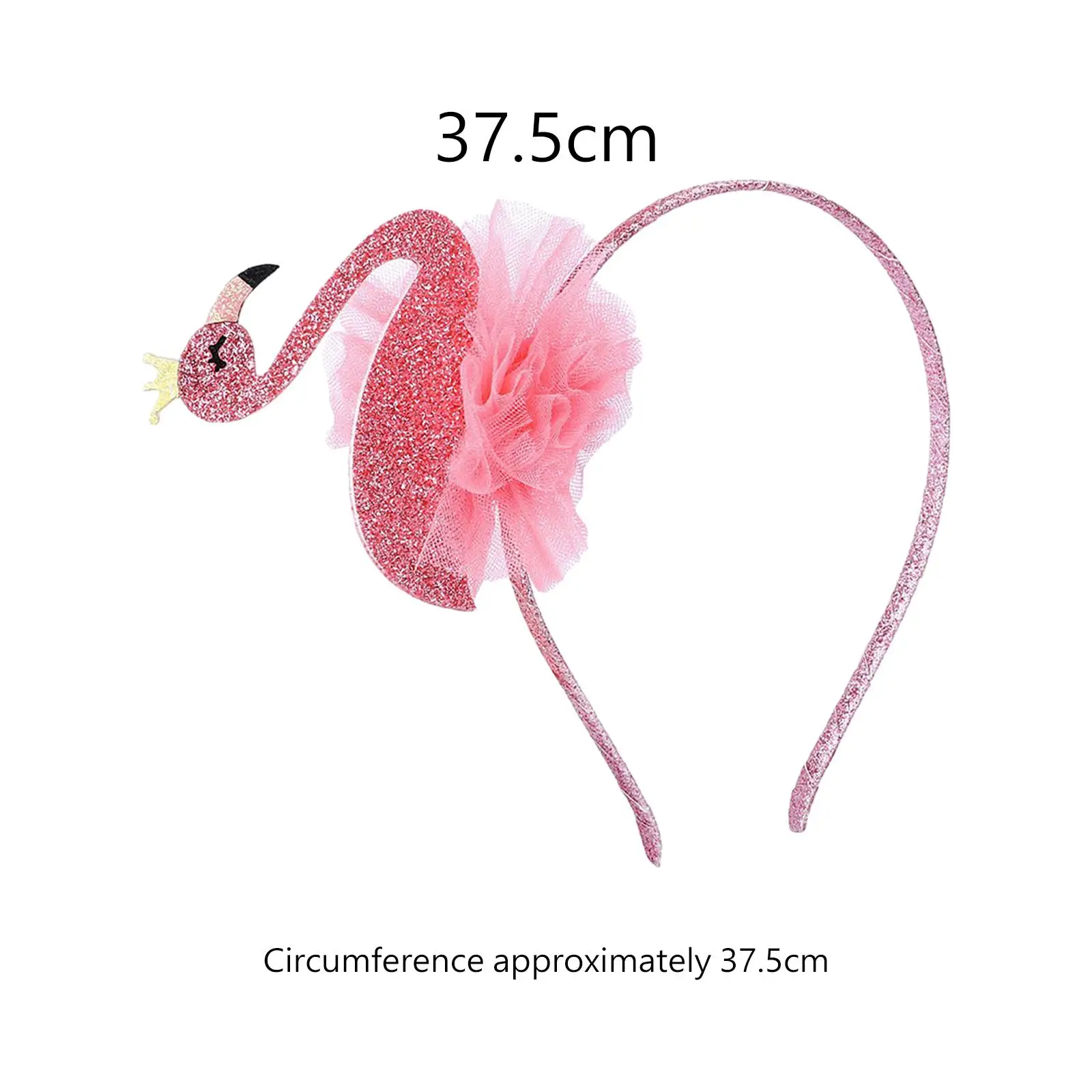 Flamingo Head Hoop Costume Accessory Headwear Decorative Headdress Head Boppers for Kids Girls Boys Stage Performance Dress up