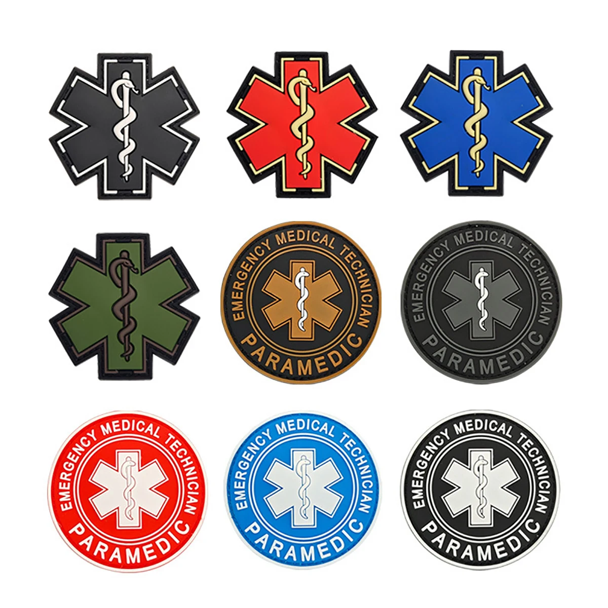 Life Snake Scepter 3DPVC Rubber Hook Badge Soft Rubber Badge First Aid Badge Tactical Chest Patch Armband