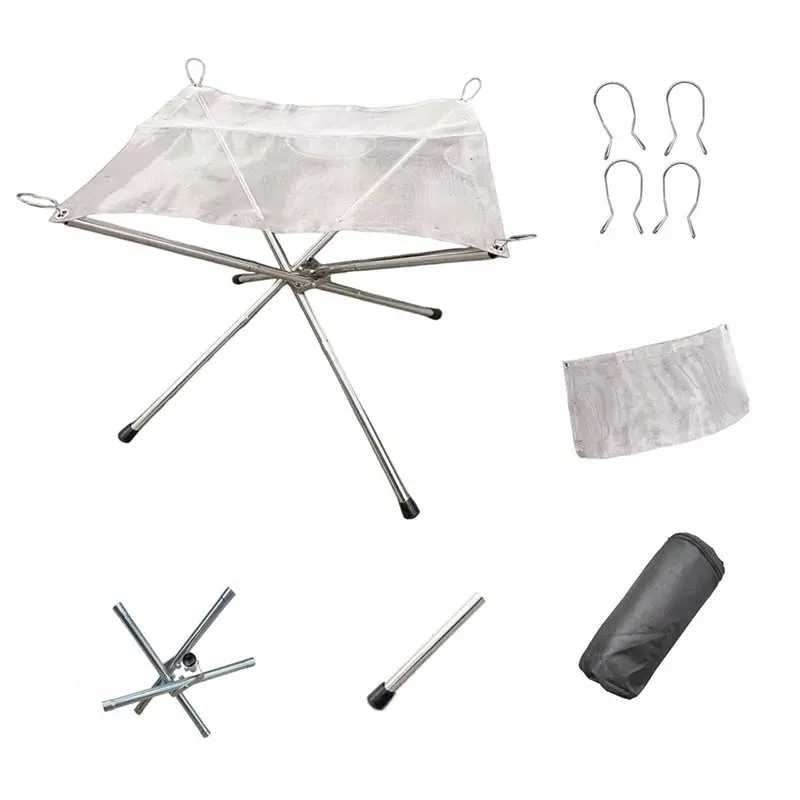 

【LIMITED EDITION】Portable Outdoor Fire Pit Foldable Design For Outside Wood Burning- Small Wire Firepit With Carry Storage Bag I