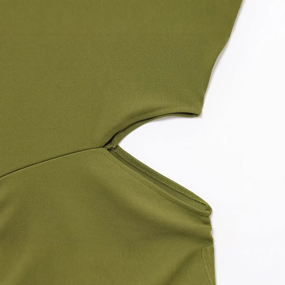 Roupas transfronteiriças Popular estilo europeu e americano vestido longo com design recortado