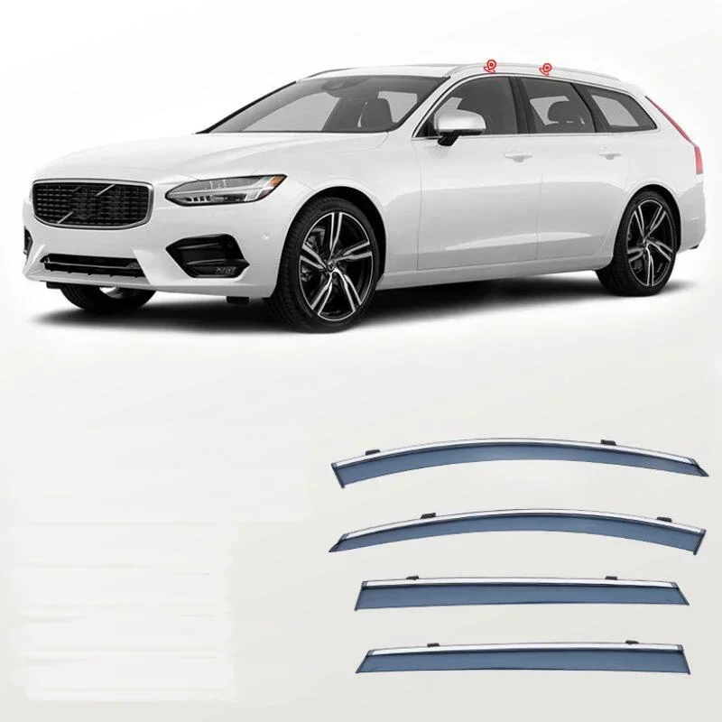 

Awnings & Shelters Side Window Deflector Weather Shield Window Visor For Volvo V90 2016 2017 2018 2019 2020 2021 2022 2023