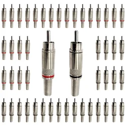5/20/100PCS RCA Plug  Musical Sound Video Locking Cable Connector for Coaxial Cable Soldering Jack Speaker Connector Audio Plugs