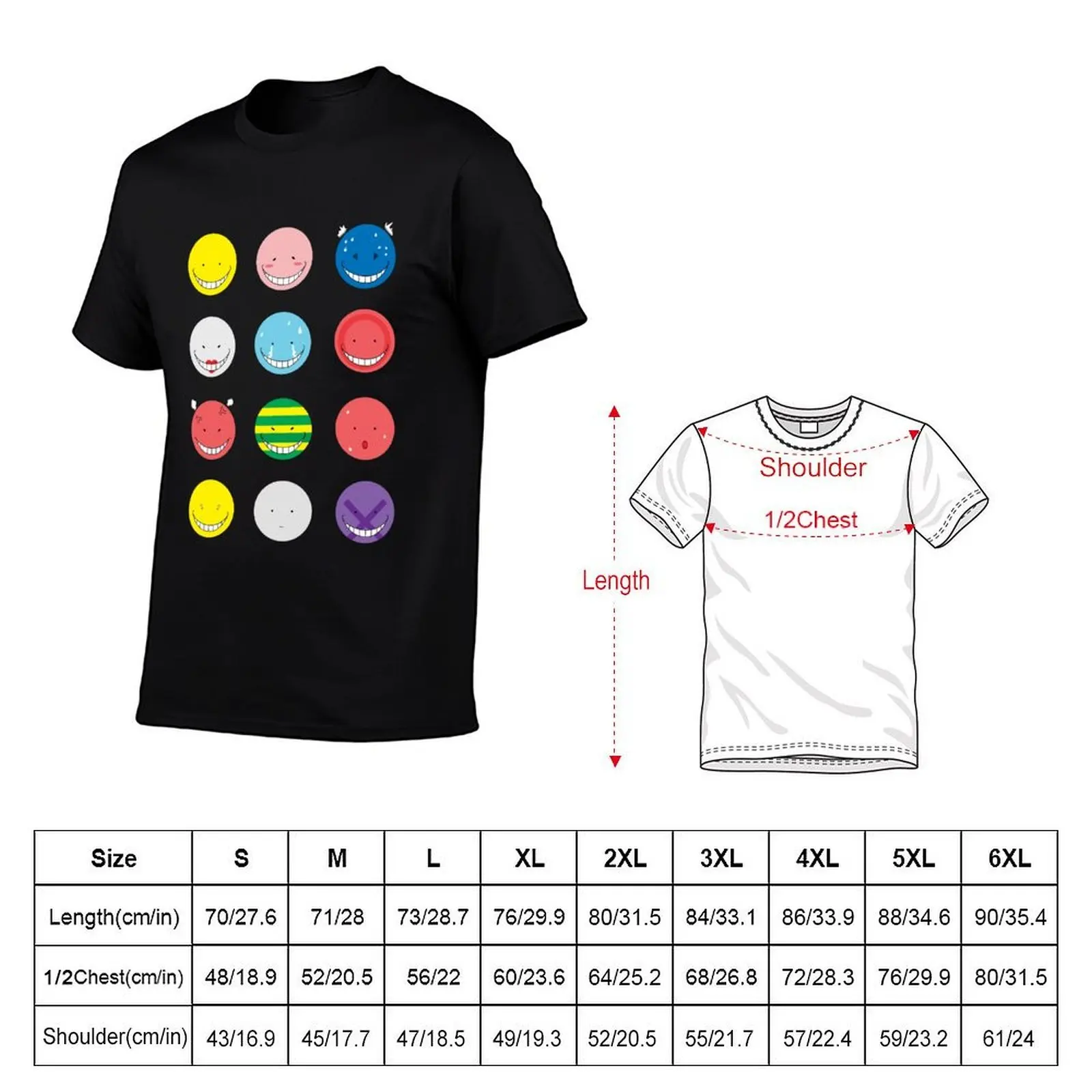 Koro Sensei Emotions T-Shirt Festival Casual Short Sleeve