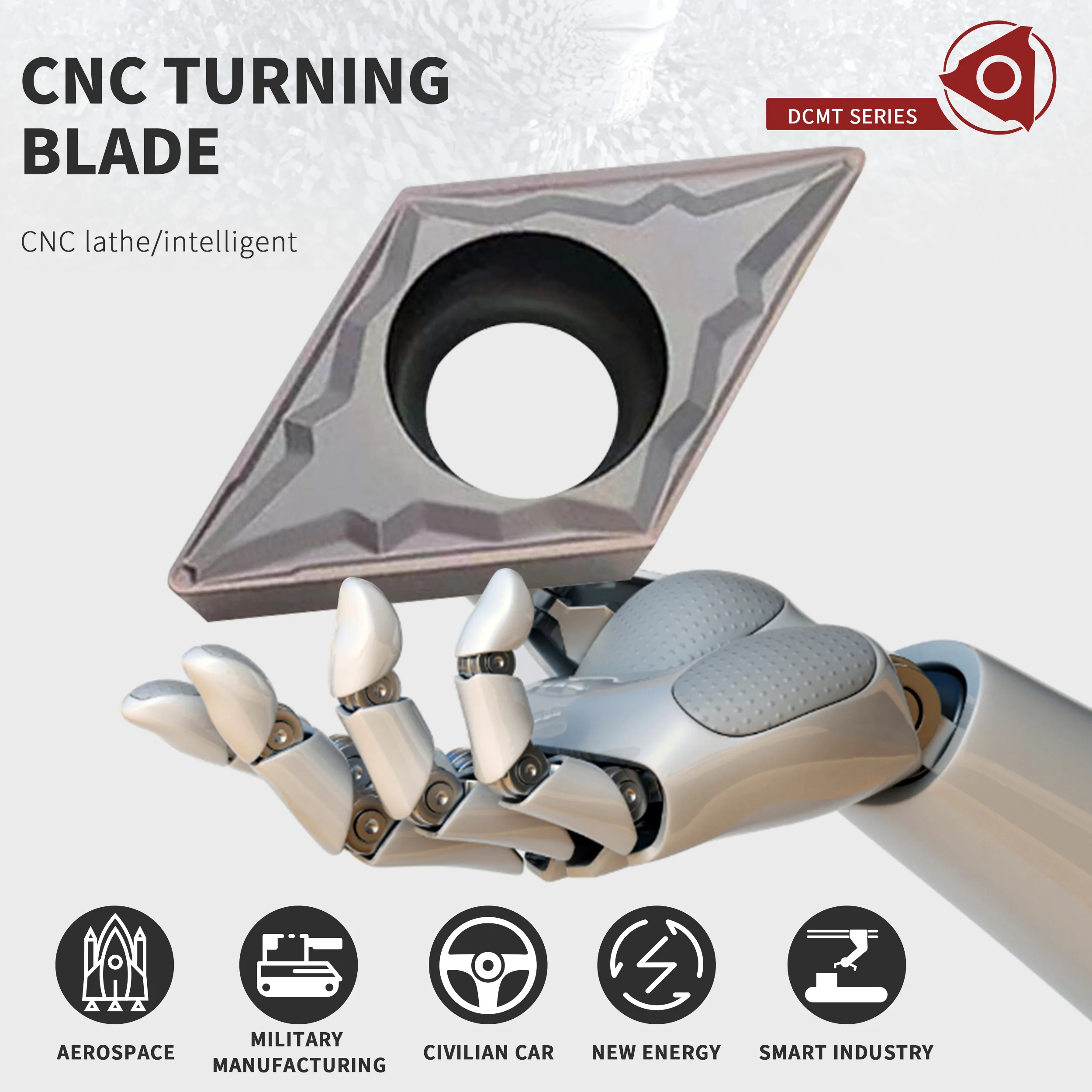 High Quality Carbide Insert DCMT070204 DCMT11T304 DCMT11T308-MP HS7125 Internal Turning Tool CNC Lathe Blade For Stainless Steel