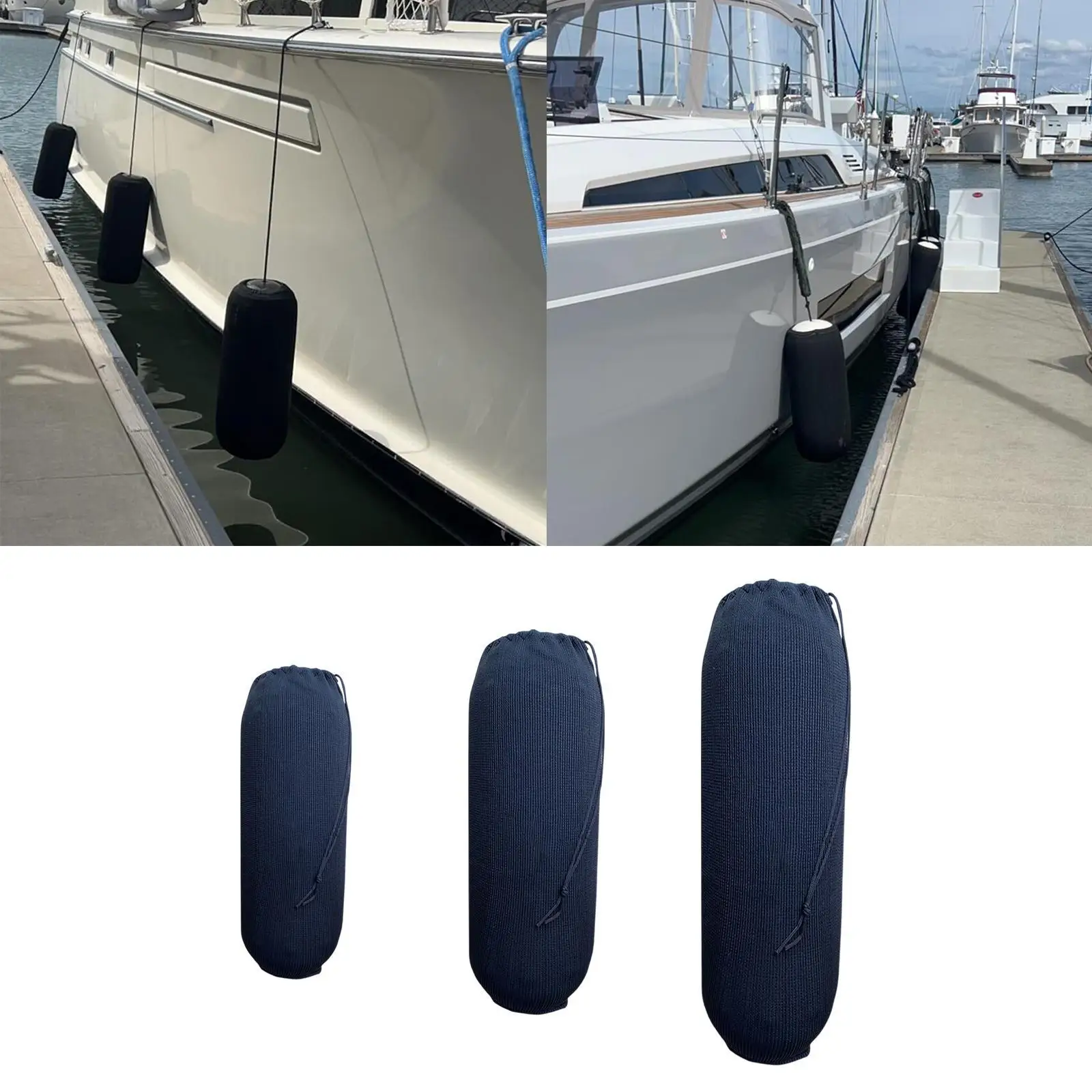 Capa para-lamas de barco anticolisão, capa de almofada para-choque marinho, acrílico lavável para barcos Sloop