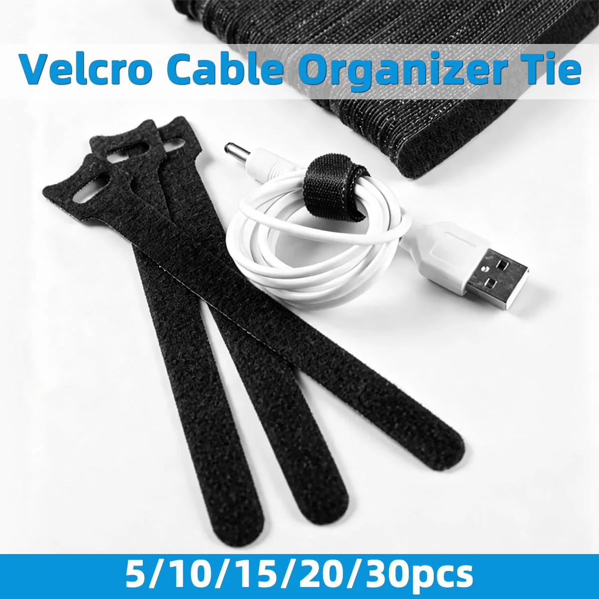 5/30PCS Reusable Multifunctional Cable Tie For Home Office Data Cable Management Wire Sorting And Bundling With Cable Organizer