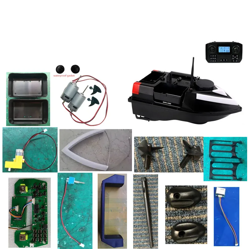 ZV6 ZV06 RC Fishing Bait Boat Spare Parts Accessories 7.4V 20000Mah Battery/USB/Motor/Receiver/Cover CZV6 GPS Bait Boat Battery