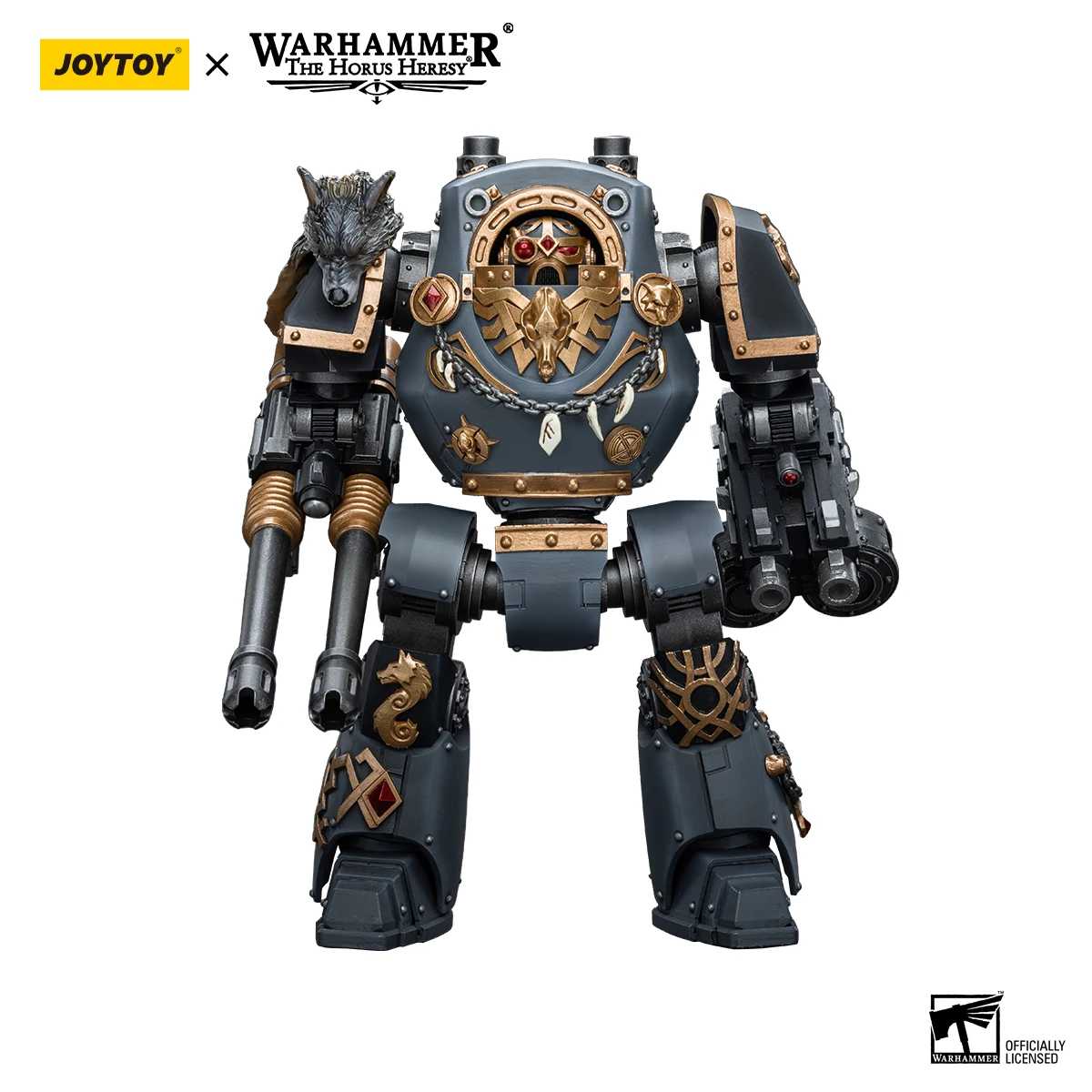 

JOYTOY Warhammer 40k 1/18 Action Figures Mecha Anime 24cm Space Wolves Contemptor Dreadnought with Gravis Bolt Cannon