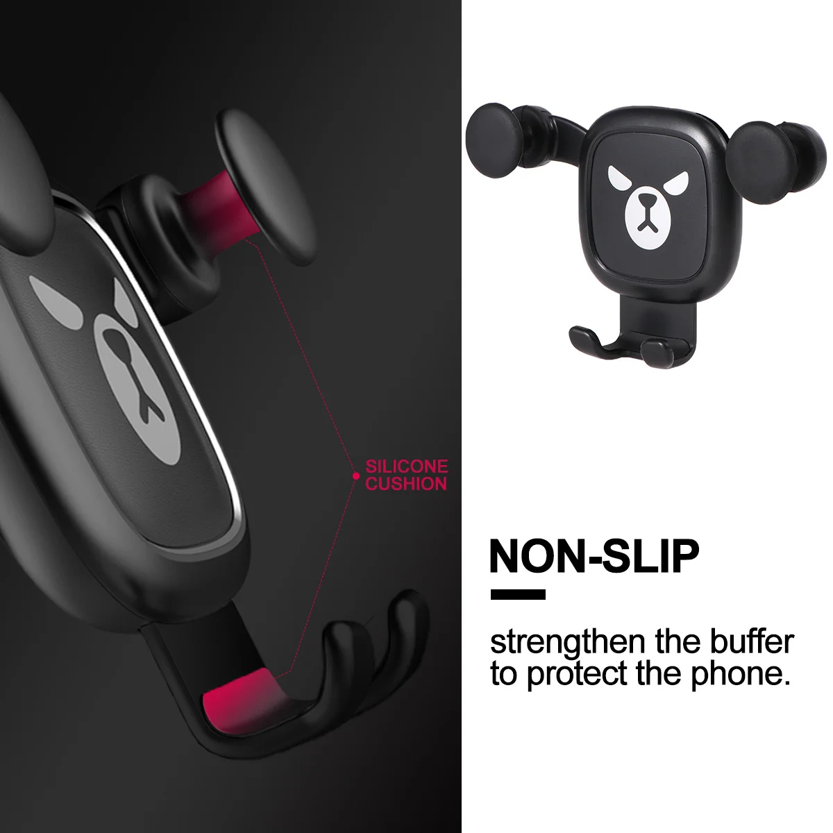 

Air Vent Phone Mount For Car Durable Dashboard Holder Hands-Free Calling Navigation Use Compatible With Most Mobile Phones