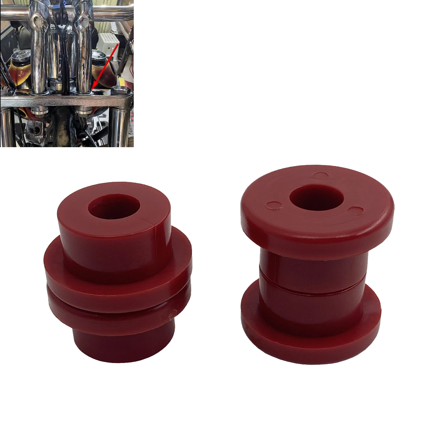 Red Rubber Handlebar Riser Bushings Fit For Harley Sportster FXD Dyna FX Super Glide FXR 1984-2017