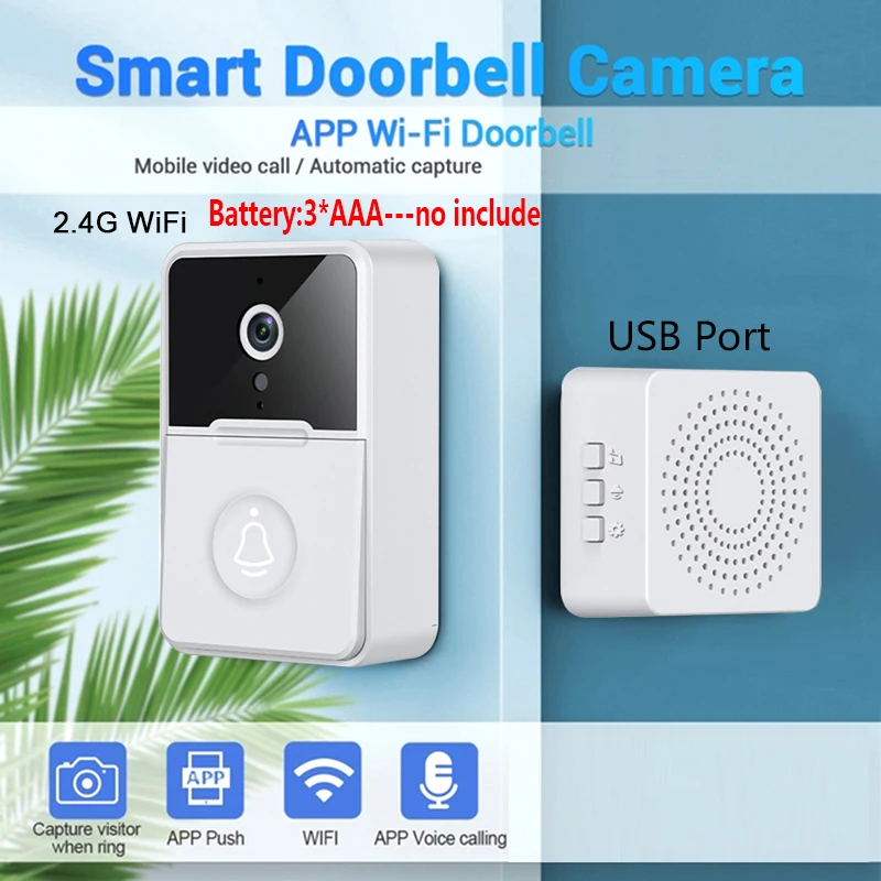 X3 Pro Wireless Video Doorbell 2.4Ghz Remote Language Intercom Mobile WiFi Intercom for Home