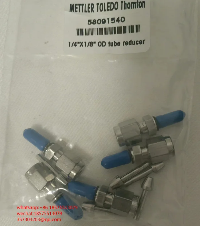 Reductor de tubo OD para METTLER TOLEDO 58091540, 1/4 "X1/8", 1 pieza