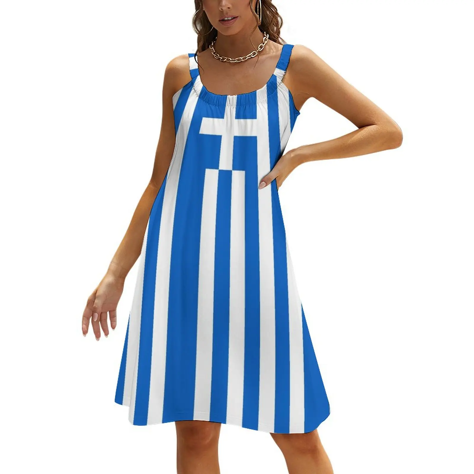 

Greek flag Beach Sling Skirt women's evening dresses 2024 Women's dress