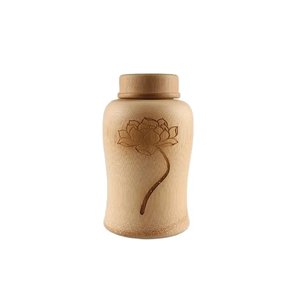 

Custom Laser Engraved Bottle Flask Coffee Jar Tea Can Canister Seeds Nuts Snacks Container Natural Bamboo Pole Storage Box