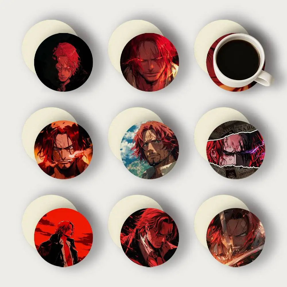 Handsome Pirates Anime Character 2D Wooden Coasters Heat Resistant Non-Slip Holiday Birthday Gift Durable
