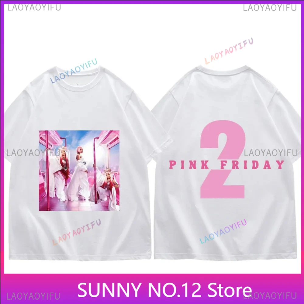 Rapper Nicki Minaj Pink Friday 2 Album Graphic T Shirts Men Women Top Fashion Aesthetics Popular Tee Famous