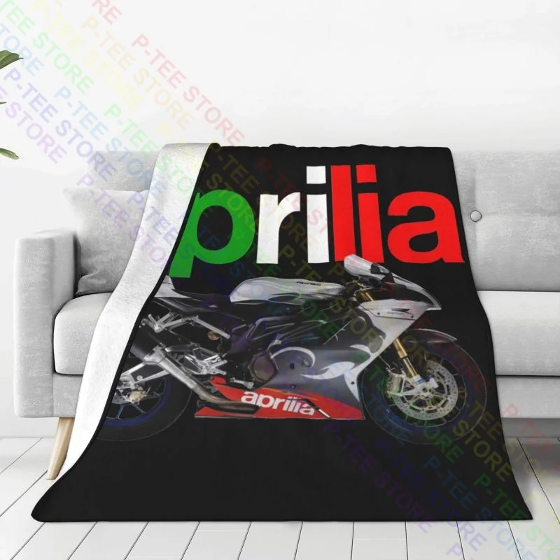 Aprilla Rsv 1000 R Motorcycle Bike Logo Blanket Autumn For Bed Lightweight Sofa Dedicated Machine Washable