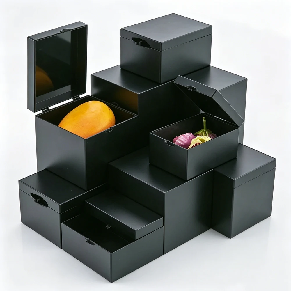 Black Plastic Box Waterproof Light Blocking Electronic Engineering Storage Box Household Medicine Water Injection Packaging Box