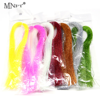 MNFT 5Pcs Crystal Flash Fly Tying Materials Flashabou Tinsel Fishing Flies Making String Jig Hook Lure