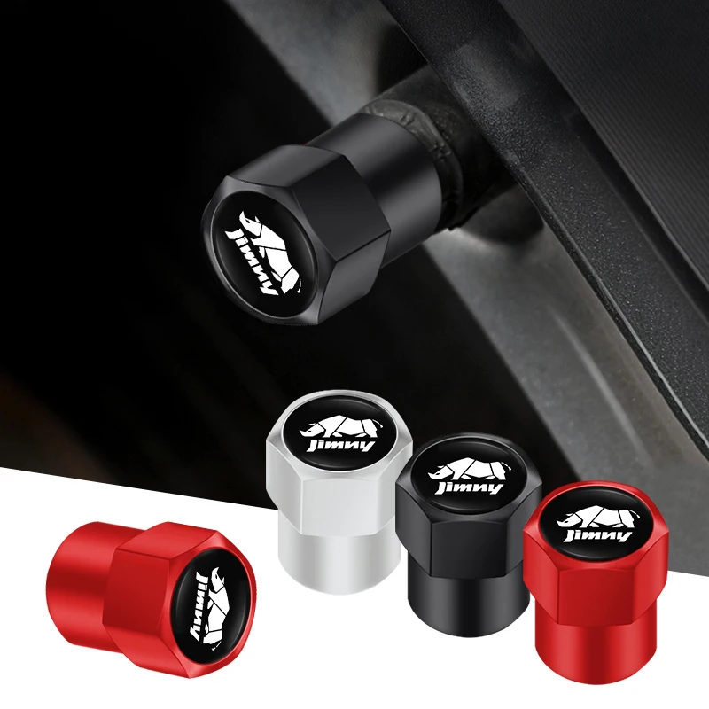 4Pcs Car Tire Valve Caps Metal Tyre Air Stems Cover For Suzuki Jimny Swift Grand Vitara Ignis Kizashi SX4 Scross Alivio