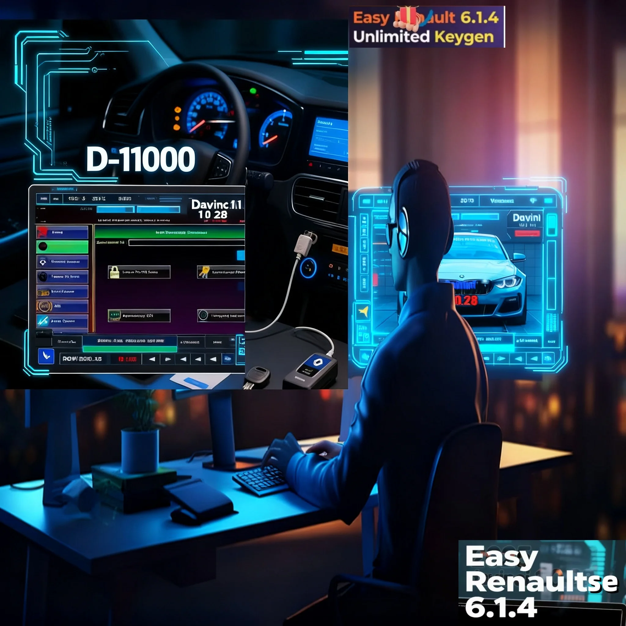 

BEST Easy Renaul 6.1.4 Software for Renaul ECU Programmer Clear Crash Airbag Card Keys UCH Cleaner WORK with OBDLink Renolink