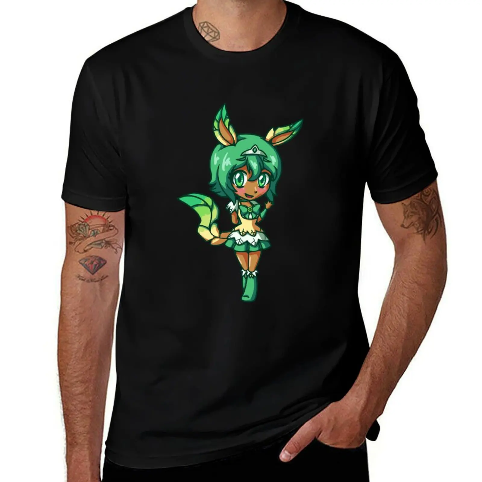 

Leafeon Magical Girl Chibi T-Shirt Vintage Style Printed Top