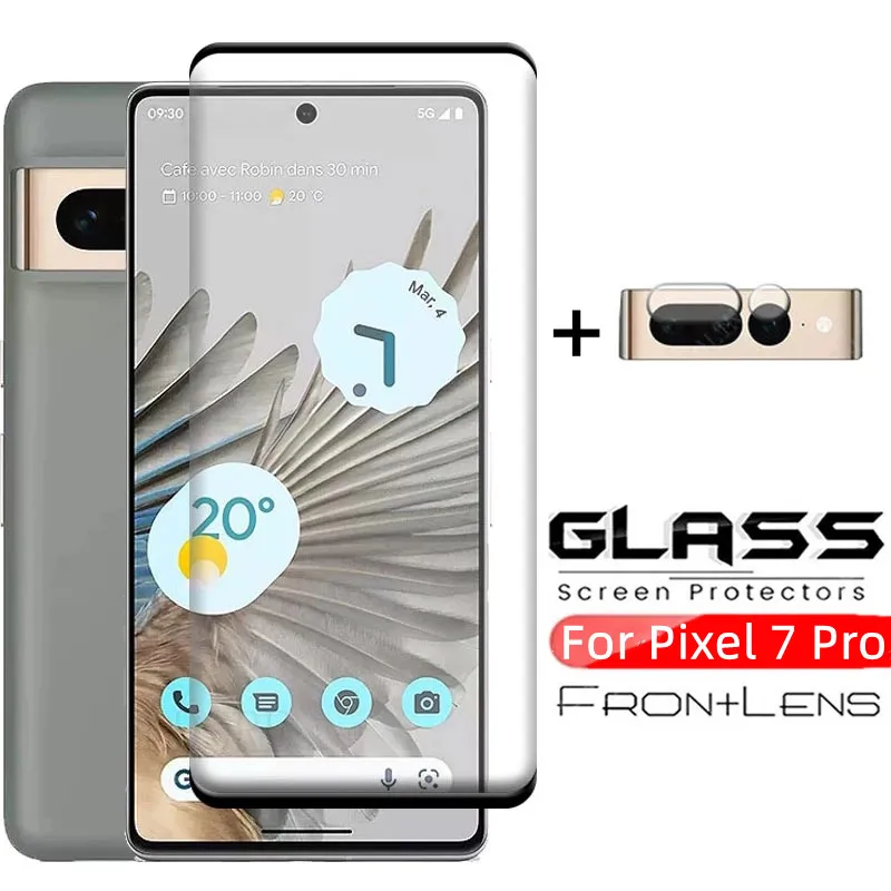 2in1 Tempered Glass for Google Pixel 7 Pro Camera Lens Screen Protector for Google Pixel 7a Pixel 8 Pro Lens Protective Glass