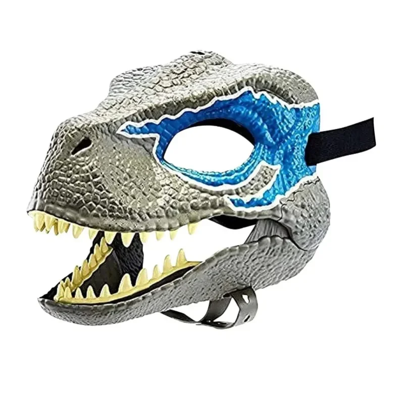 Halloween Dragon Dinosaur Mask Open Mouth Latex Horror Dinosaur Headgear Dino Mask Party Cosplay Costume Scared Mask