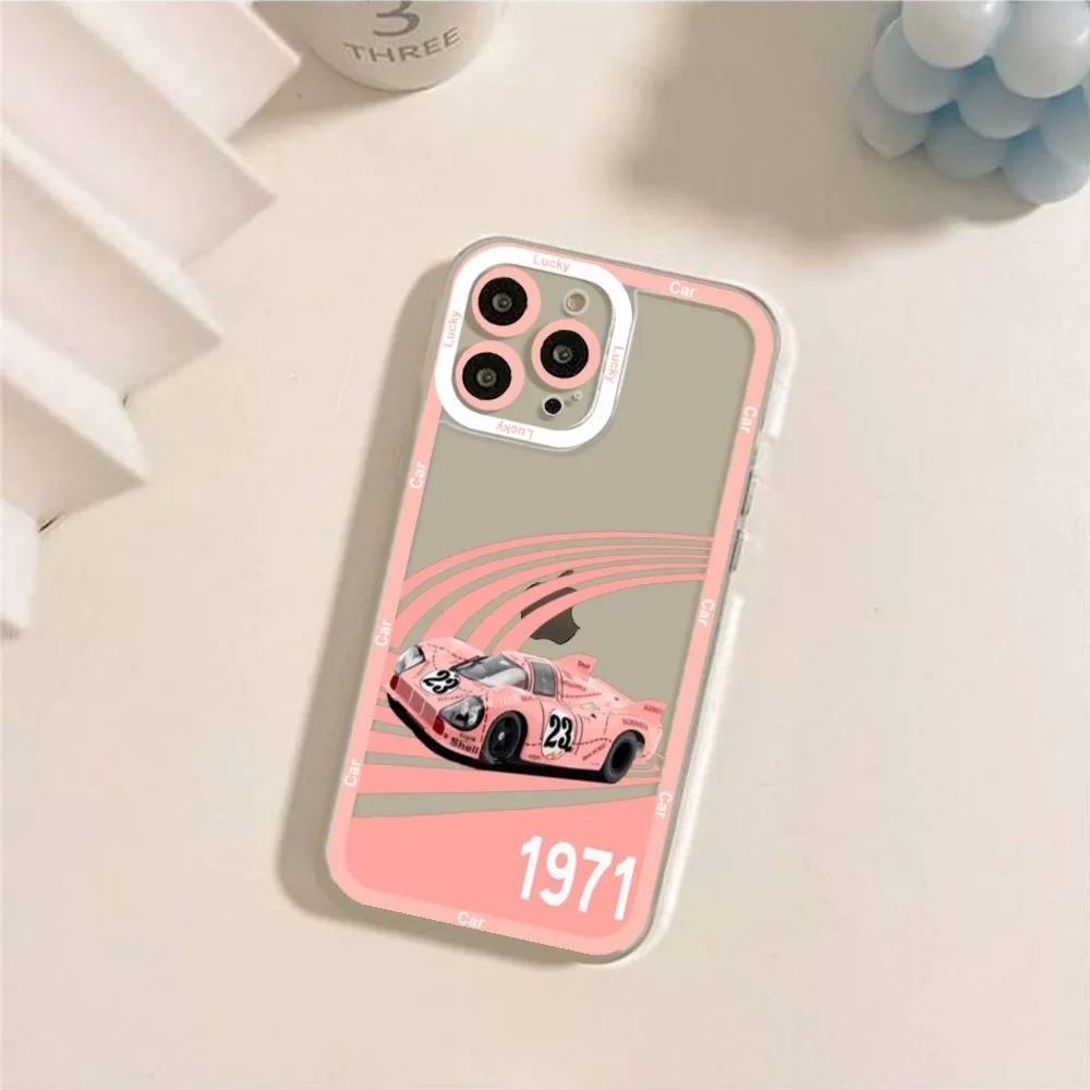 Sports Car 917 Pink Pig Phone Case For IPhone 11,12,13,14,15,15 Pro,13 Promax,14 Plus,15 Mini