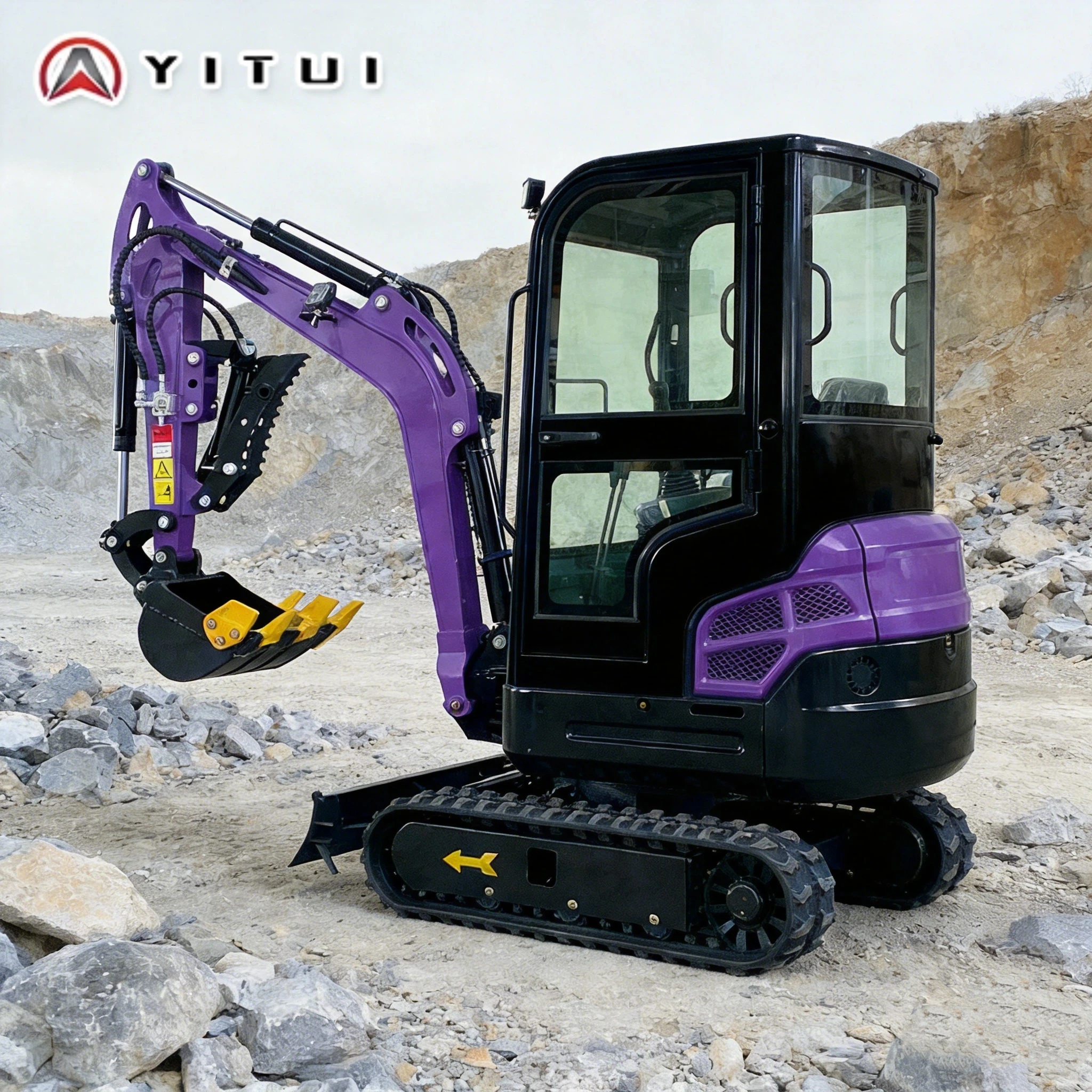 

Hot 2 Ton Mini Excavator With Thumb Bucket For Grabbing Stones & Construction Waste With Rubber Tracks Customized