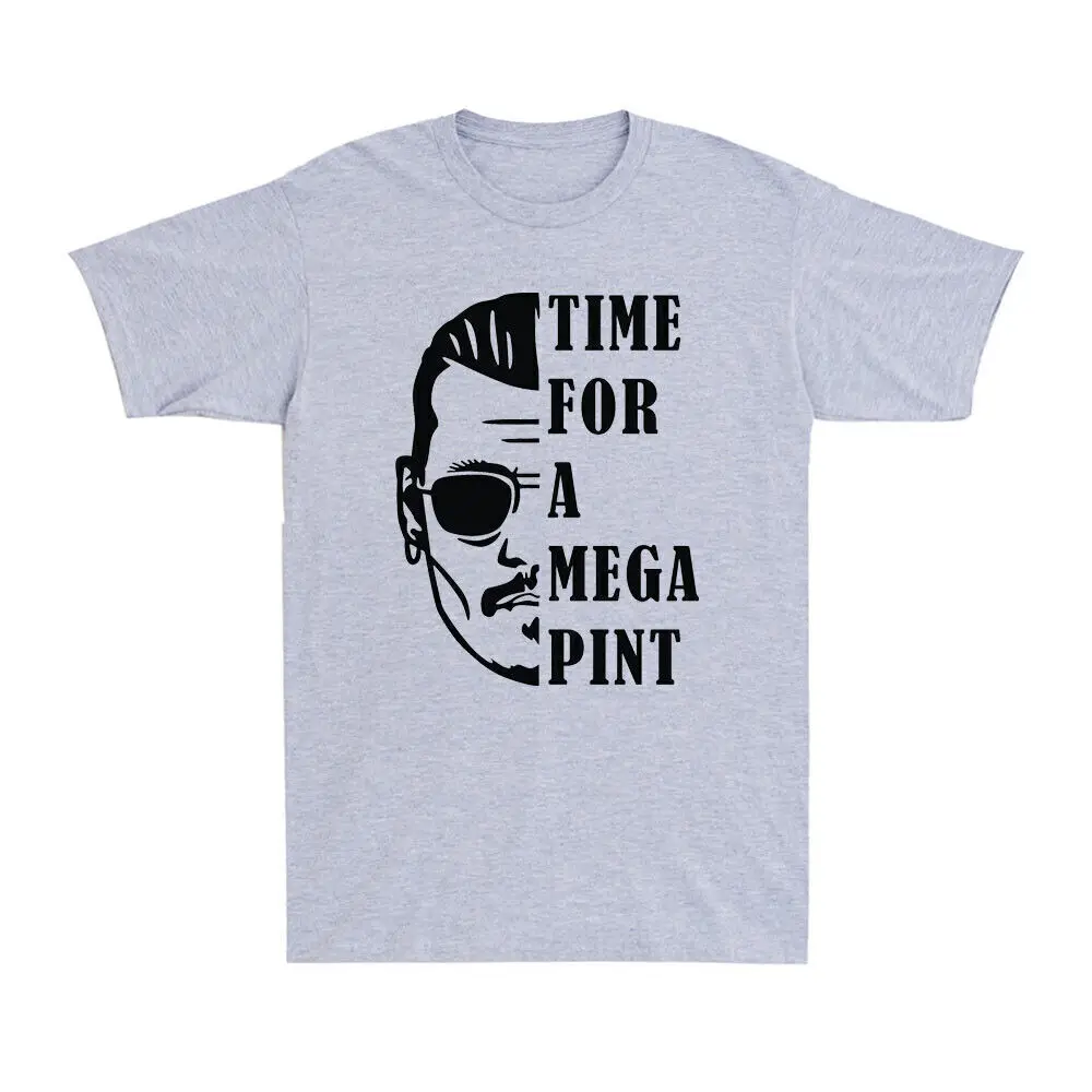 Time For A Mega Pint Funny Sarcastic Saying Wine Lover Gift Men's T-Shirt