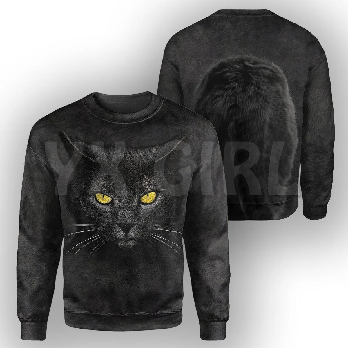 

Black Cat 3d Printed Sweatshirts Men For Women Pullovers Unisex Tops