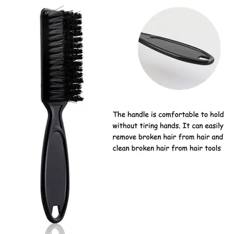 1pc Hot Sale Soft Bristles Brush Scissors Cleaning Skin Fade Clipper Men Oil Head Barber Shop Blade Comb Barber Accessories