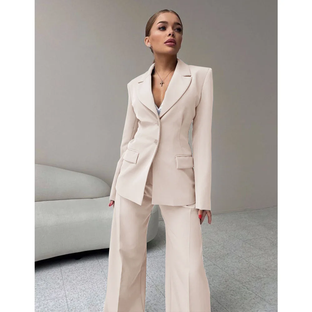 Women\'s Suit 2 Pieces Elegant Pants Suit Casual Fashion New Two-piece Suit Autumn Suit Pants Trousers Two-piece Suit Work Wear