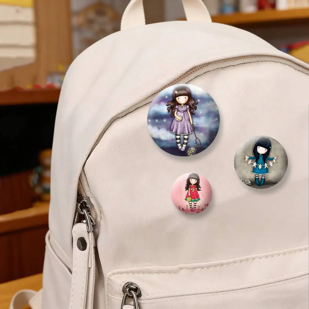 Cute Gorjusses Cartoon S-Santoro Brooches Cartoon Badge Pins Backpack Hat Accessories Friend Gift