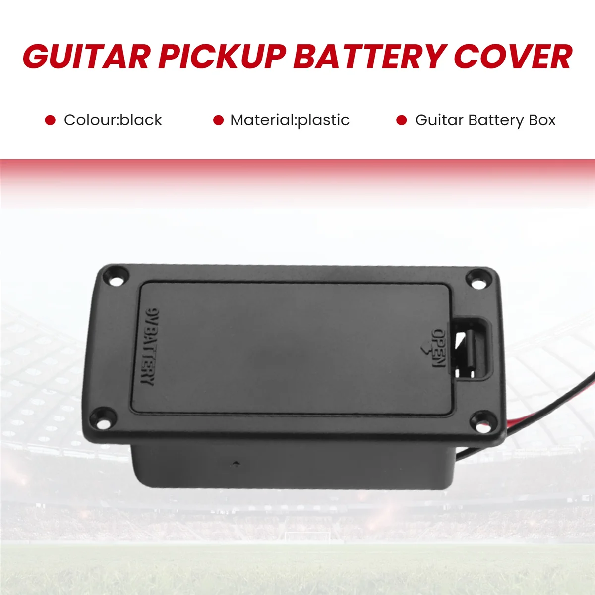 A03V 9V плоское крепление для гитары, активный звукосниматель, крышка батарейного отсека, чехол для хранения батареи, аксессуар для электрогитары, бас-гитары