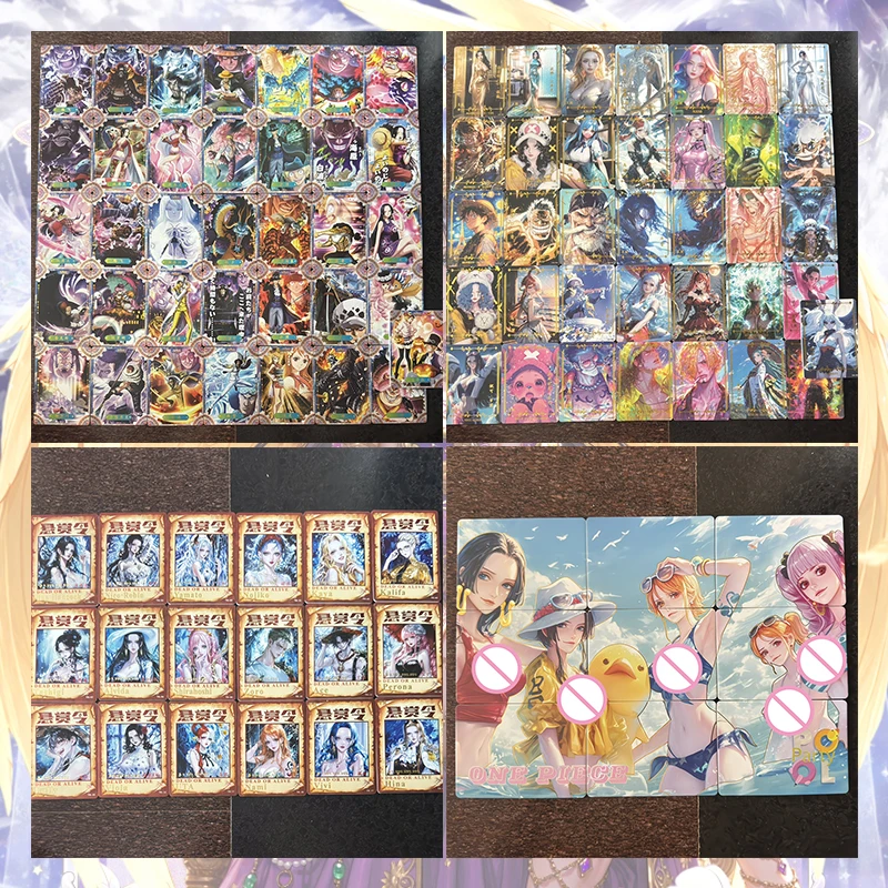 Anime One Piece Puzzle Cards SSR LR TR BR Cards Robin Yamato Nami Hancock Vivi Perona Uta Shirahoshi Zoro Luffy Collection Cards