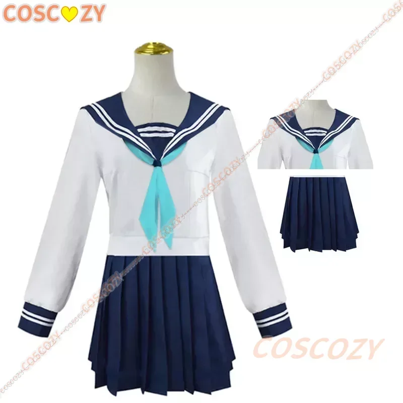 Disfraz de Cosplay de Shikanoko Noko, uniforme escolar de Anime, falda JK, peluca de red rosa