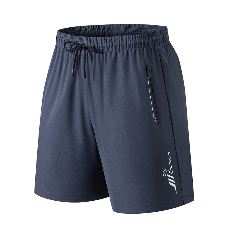 Summer Men's Shorts Cool Sportswear Running Sport Shorts Casual Bottoms Gym Fitness Training Jogging Short Pants Men Black Gray