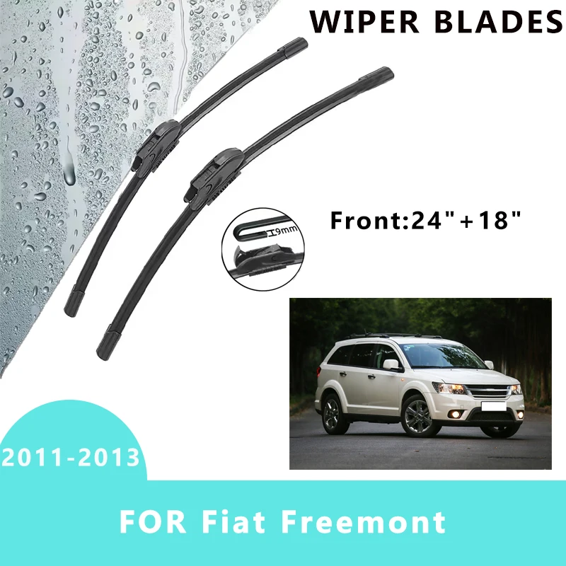 

Car Front Windscreen Wiper Blades Brushes Windshield Window Cutter Accessories 2PCS for Fiat Freemont 2011-2013 24“ + 18”