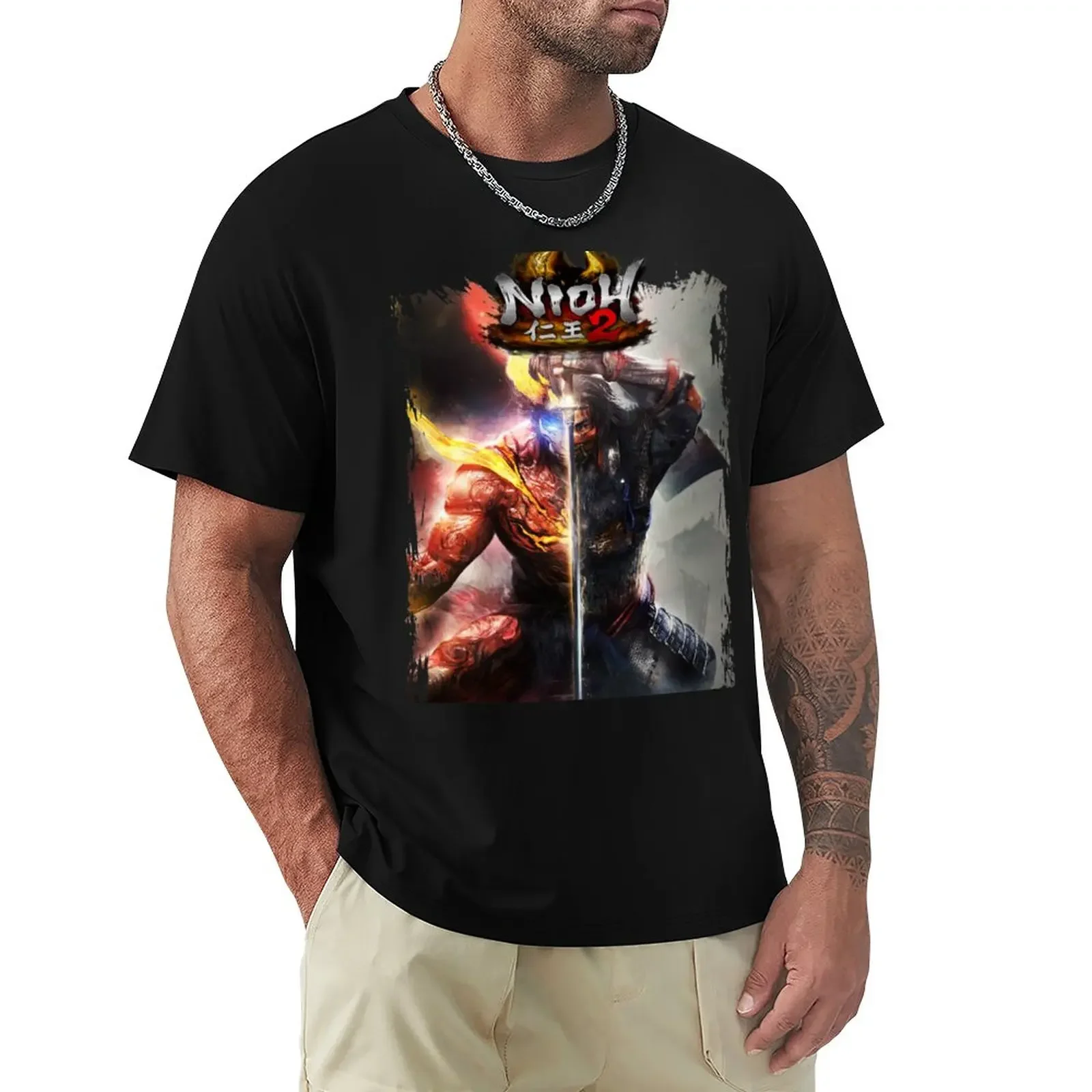 Nioh 2 gam |   Camiseta de regalo perfecta, camisetas negras lisas vintage divertidas para hombre