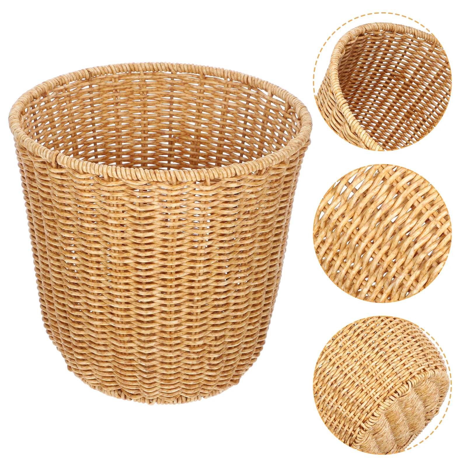

Portable Woven Storage Basket Desktop Organizer Large Capacity Natural Material Home Decorative Sundries Holder Organizer Basket