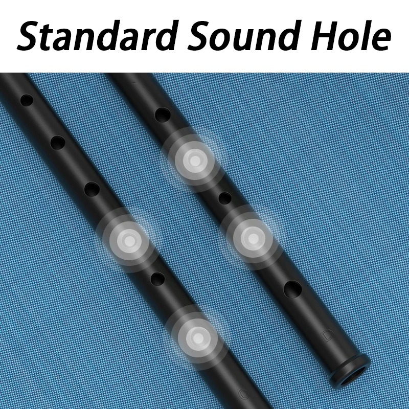 الراتنج الأيرلندية الناي C مفتاح D مفتاح 6 ثقوب الناي الأسود ABS البلاستيك المزامير آلة موسيقية تقليدية مع مستوى دخول صافرة