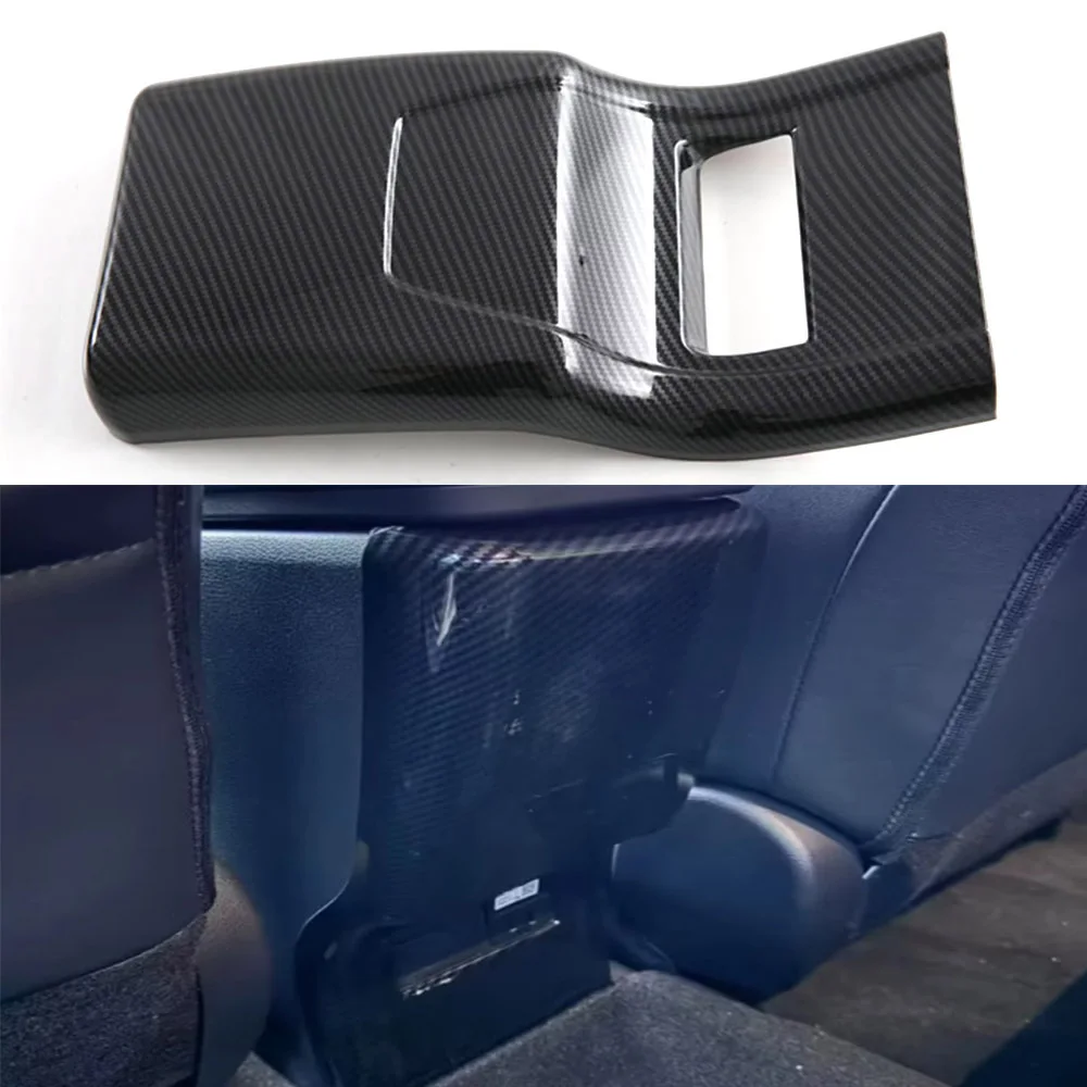 New ABS Car Accessory For Toyota PRIUS 60 2024 Armrest Storage Box Rear Anti-kick Panel ABS Cover Trim Styling