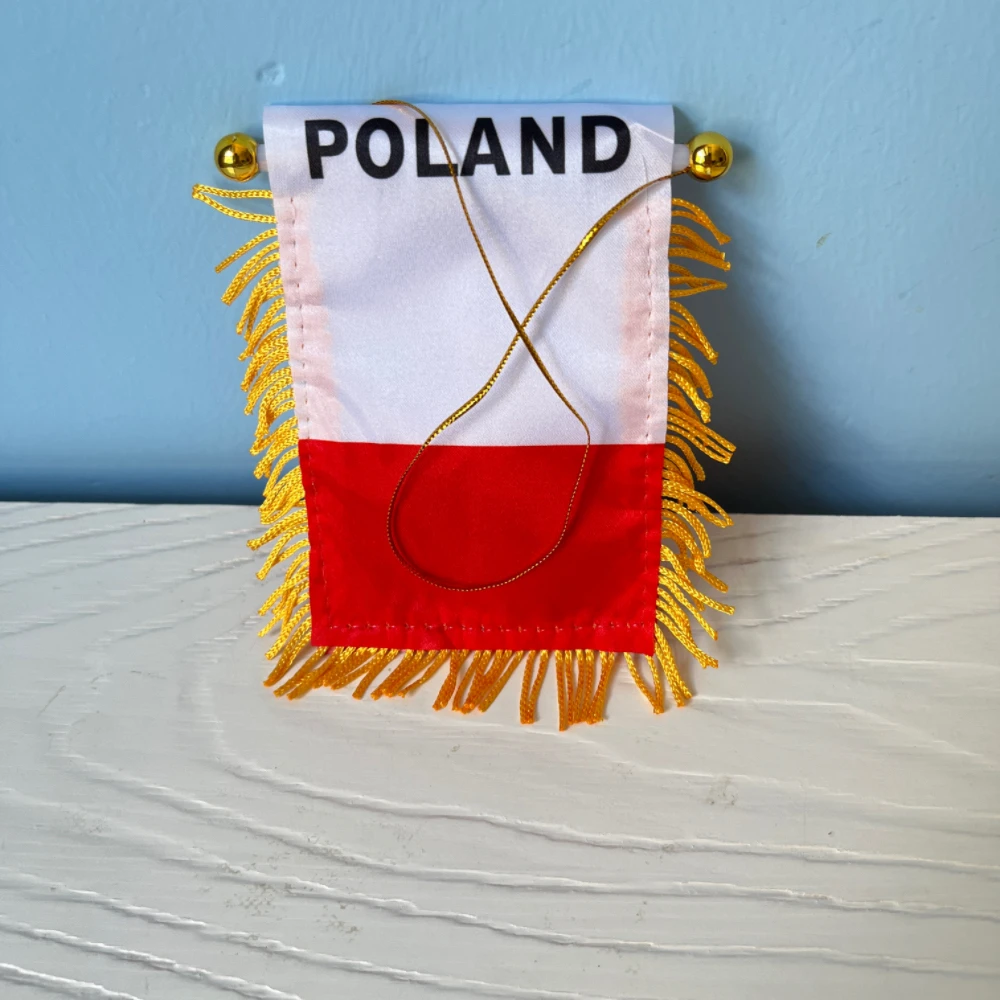 10x14cm Car Window Decoration poland flag Hanging pennant Flags poland flag  Mini Pennant