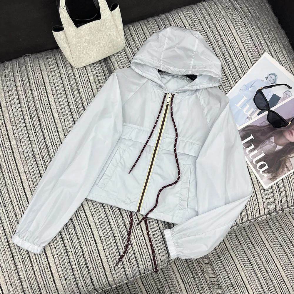 

High-quality 2026 new women's drawstring lightweight coat, casual and fashionable, suitable for daily wear xy2641477