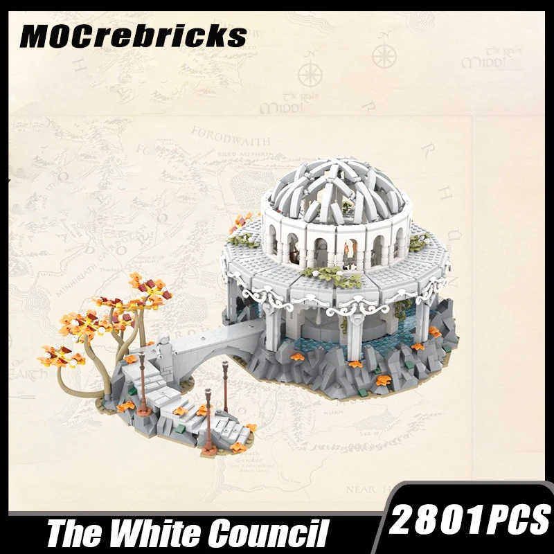 

MOC-168689 Famous Film Building White Committee Castle Modular Building Block Assembly Model Brick Toy Gifts