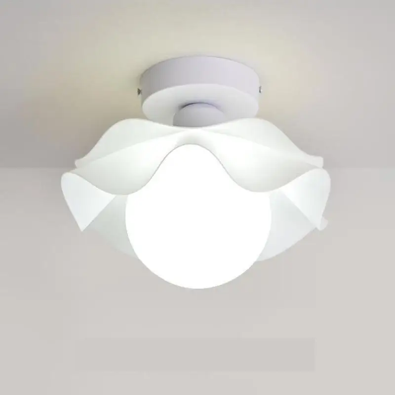 

Corridor Nordic Ceiling Light Flower Lampshade Decoration Ceiling Lamp Balcony Pvc + Glass Lampshade Lighting