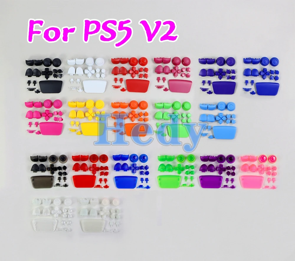 1Set For PS5 Controller L1 R1 L2 R2 Buttons Kit D-pad Button Thumbstick Cap Replacement For PS5 V2 V2.0 BDM-020 Gamepad
