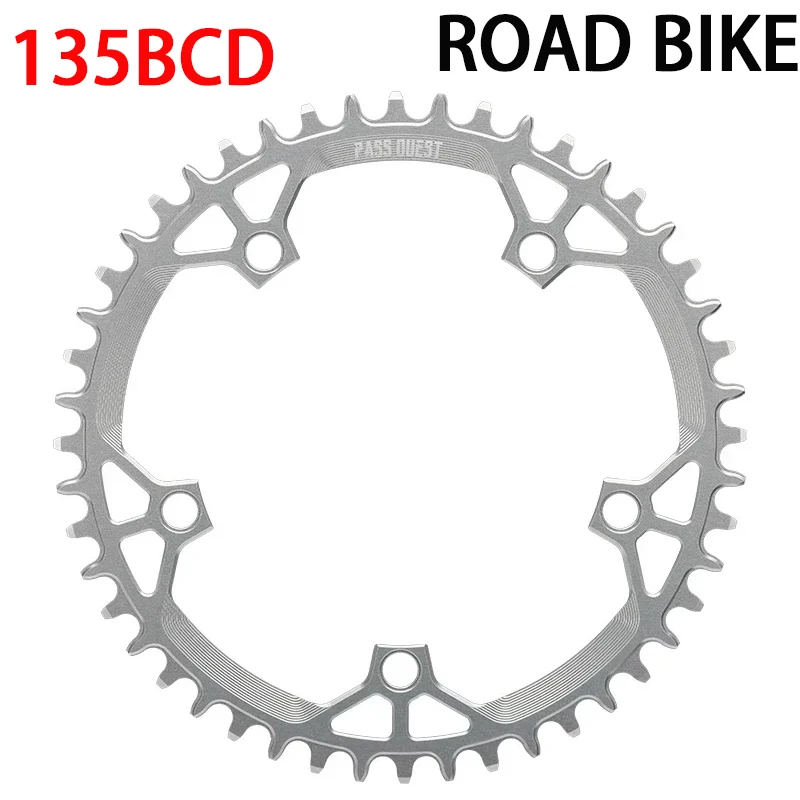 Silver 135BCD Five-Claw Chain Wheel 40T/42T/44T/46T/48T/50T/52T/54T/46T/58T For CAMPAGNOLO Chainring Road Bike Sprocket